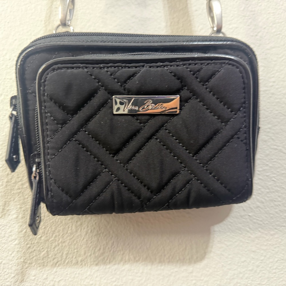 Vera Bradley Black Quilted Mini Bag
